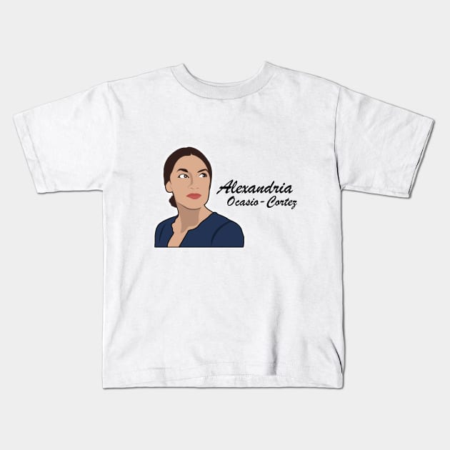 Alexandria Ocasio-Cortez - Cartoon Art Kids T-Shirt by TheTeePot